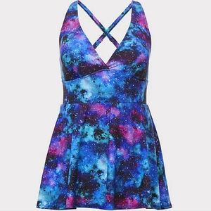 Torrid Wireless Galaxy Swim Dress NWT Size 1